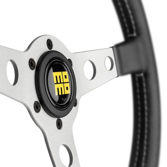 Momo Volante Prototipo Heritage 350 Sil MOMVPROHERIT35SR Piel Negra Costuras Blancas Brazos Plata 350mm Universal Hecho en Italia 2 Momo Volante Prototipo Heritage 350 Sil MOMVPROHERIT35SR Piel Negra Costuras Blancas Brazos Plata 350mm Universal Hecho en Italia 2