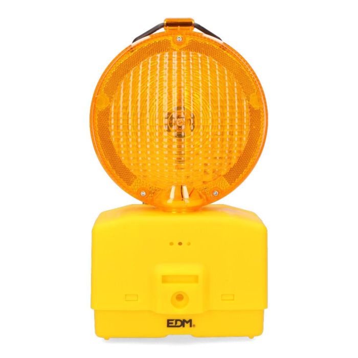 Edm Baliza de Señalización LED para Obras, 2 Leds 0,05W 6000-8000lm, Intermitente/Fijo, IP42, con Gancho y Anclaje Metálico 1 Edm Baliza de Señalización LED para Obras, 2 Leds 0,05W 6000-8000lm, Intermitente/Fijo, IP42, con Gancho y Anclaje Metálico 1
