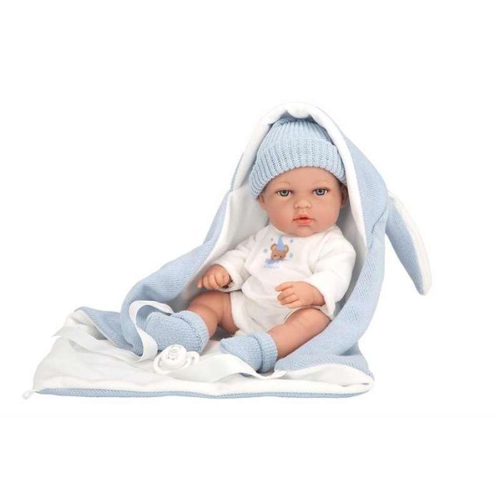 Muñeca elegance 30 cm natal azul c/saco de dormir (cuerpo vinyl, sexo niño) Muñeca elegance 30 cm natal azul c/saco de dormir (cuerpo vinyl, sexo niño)