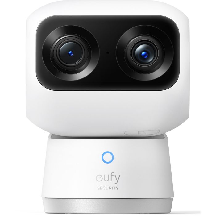 Eufy Indoor Cam S350 Cámara de Seguridad Doble 4K UHD con Zoom 8x, PTZ 360°, IA para Personas y Mascotas, Wi-Fi Doble Banda, Interior, Inalámbrica, Escritorio, Negro/Blanco 3