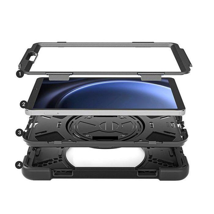 eSTUFF Funda AUSTIN Defender para Samsung Galaxy Tab A9+, 3 capas protectoras, sin protector de pantalla, Negra 2