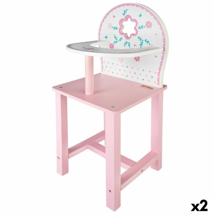 Trona Woomax 25 x 55 x 20 cm Muñecas Blanco Rosa 2 Unidades