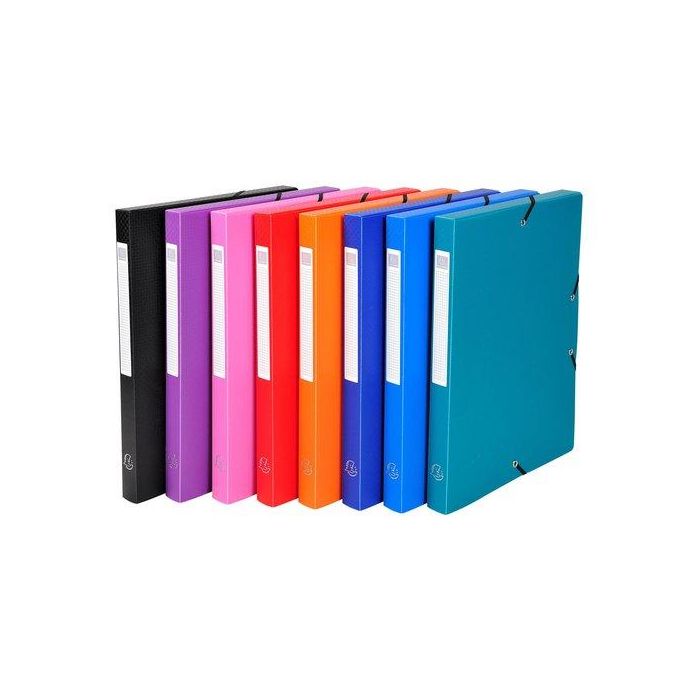 Carpeta De Proyectos Exacompta Exabox Pp Liso Opaco A4 Gomas 2,5 Cm Surtido (8 Col.)