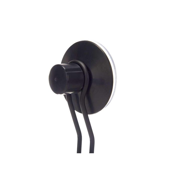 Soporte Escobillero Pared Metal Negro Mate Ventosa Berilo 10X36CM (12 Unidades) 2 Soporte Escobillero Pared Metal Negro Mate Ventosa Berilo 10X36CM (12 Unidades) 2