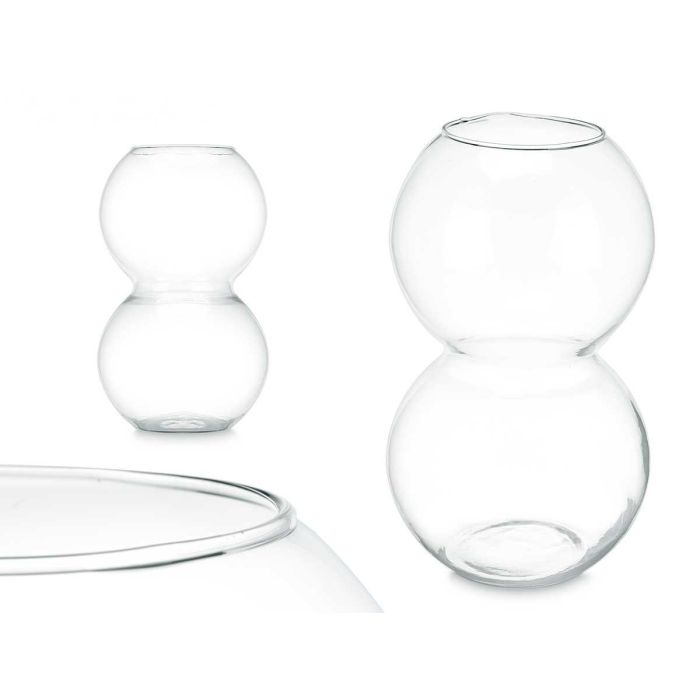Jarron Doble Esfera Giftdecor 18X33CM (4 Unidades) Jarron Doble Esfera Giftdecor 18X33CM (4 Unidades)