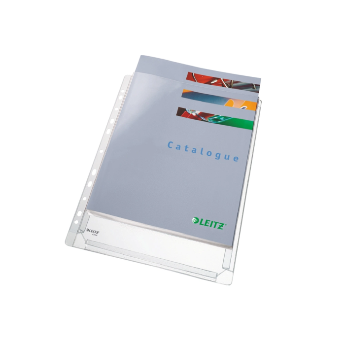 Leitz Fundas Multitaladro Fuelle A4 PVC con 5 Bolsas 1
