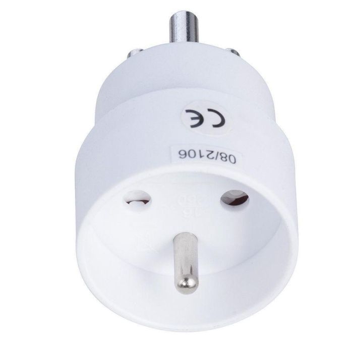 MicroConnect Adaptador Schuko a EU con Pin de Tierra para Tomas Danesas DK, Adaptador de Corriente 2