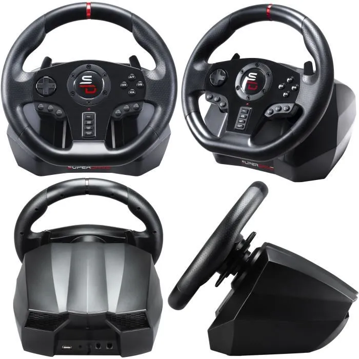 Subsonic Volante de Carreras GS850-X con Cambio Manual, 3 Pedales y Levas para PS4 / Xbox 4