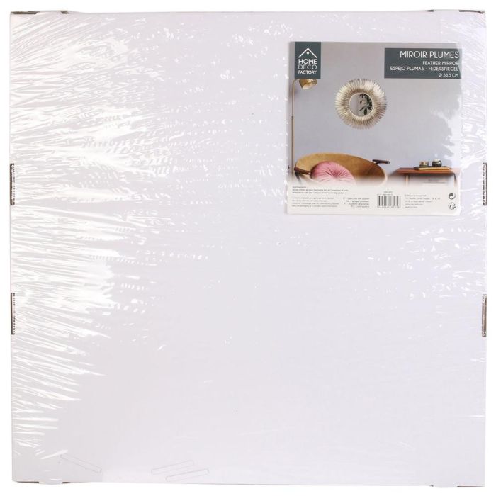 Home Deco Factory Espejo Plumas Doradas Mirage Diámetro 53 cm 5