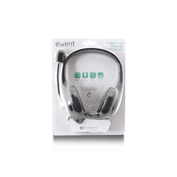 Ewent Auricular Ew3562 con Micrófono, Control de Volumen, Cable Antienredos, Ideal para Música, Juegos y Llamadas 5