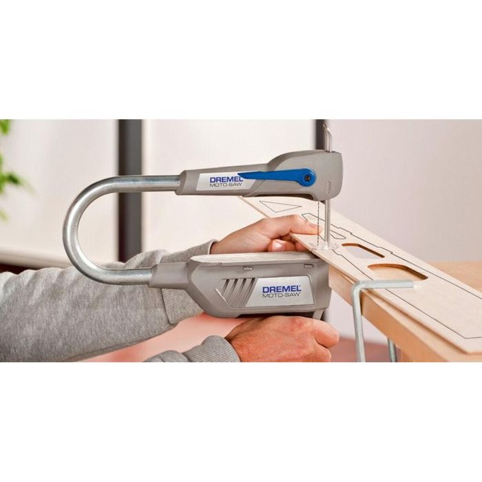 DREMEL MS20-1/5 Sierra de Calar Compacta Moto-Saw 70W 2 en 1 (Estacionaria/Portátil) Variador de Velocidad 1.500-2.250 rpm para Cortes de Precisión 10