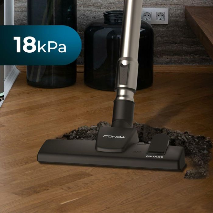 Cecotec Conga Powerbag 2500 Plus Aspiradora de Trineo con Bolsa, 850W, 18kPa Succión, 2.5L, Filtro Eficiente, Tubo Telescópico 3