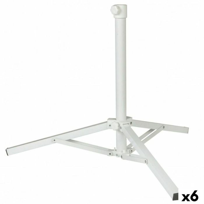 Base para Sombrilla Aktive Blanco Metal 61 x 49,5 x 61 cm (6 Unidades) 2 Base para Sombrilla Aktive Blanco Metal 61 x 49,5 x 61 cm (6 Unidades) 2
