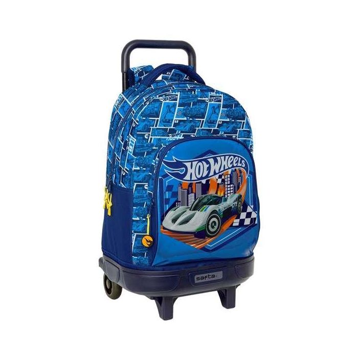 Mochila Escolar con Ruedas Hot Wheels Sonny Azul marino 33 x 45 x 22 cm Mochila Escolar con Ruedas Hot Wheels Sonny Azul marino 33 x 45 x 22 cm