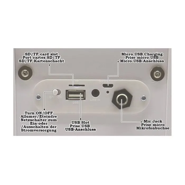 Lexibook Altavoz Bluetooth Portátil iParty con Micrófono y Efectos de Luz 2