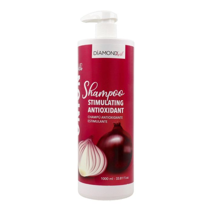 Diamond Girl Champú Antioxidante y Estimulante de Cebolla 1000 ml - Purificante, Antiséptico y Estimulante del Crecimiento Capilar