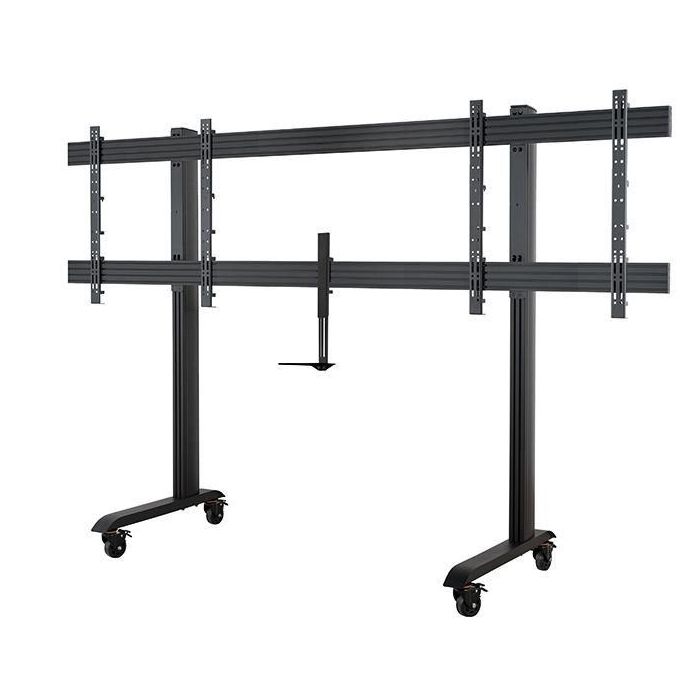 B-Tech BT8518 Carrito Móvil Premium XXL Doble Pantalla para Videoconferencia VESA 1000x800 1