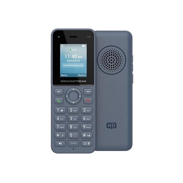 Grandstream WP826 Teléfono IP Inalámbrico Wi-Fi Handset, 2 Líneas, 2.4/5 GHz, Pantalla TFT 1.8", Batería 3000 mAh, Azul 1