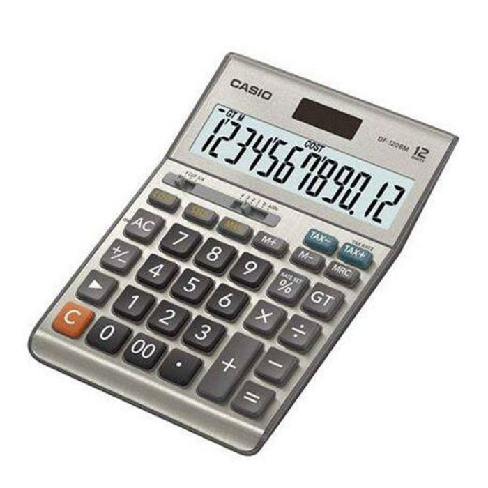 Calculadora Casio DF-120BM Gris Plástico