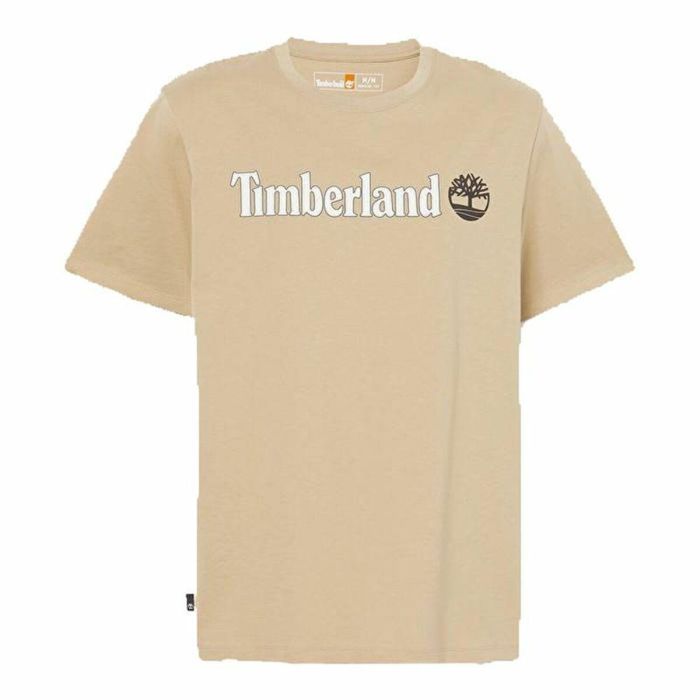Camiseta de Manga Corta Hombre Timberland Kennebec River Linear Logo Marrón claro S 0 Camiseta de Manga Corta Hombre Timberland Kennebec River Linear Logo Marrón claro S 0
