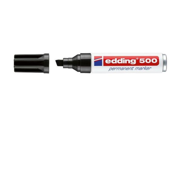 EDDING Marcador permanente 500 punta biselada trazo 2-7mm negro 2 EDDING Marcador permanente 500 punta biselada trazo 2-7mm negro 2
