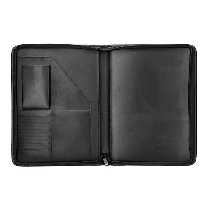 Carpeta Portafolios Cremallera Con Bolsa Para Movil Y Tarjetero Color Negro 260x355 mm 3