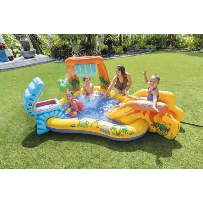 Intex 57444 Centro de Juegos Hinchable Dinosaurio con Tobogán, Piscina Infantil Acolchada para Niños +2 años 4 Intex 57444 Centro de Juegos Hinchable Dinosaurio con Tobogán, Piscina Infantil Acolchada para Niños +2 años 4