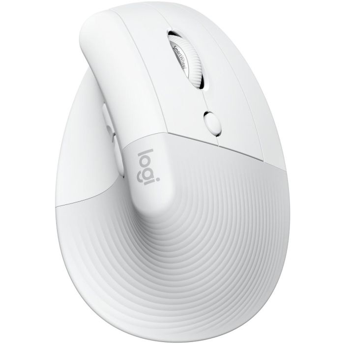 Logitech Ratón Vertical Lift Ergonómico Inalámbrico Bluetooth 2.4GHz USB Logi Bolt 4000 PPP 6 Botones para Windows Mac Android Blanco Hueso
