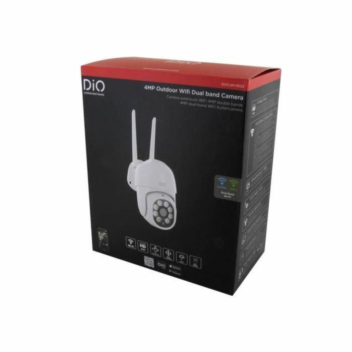 Cámaras para exteriores - DIO CONNECTED HOME - Juego de 2 - Rotación con cable y doble banda - 4 MP 1 Cámaras para exteriores - DIO CONNECTED HOME - Juego de 2 - Rotación con cable y doble banda - 4 MP 1