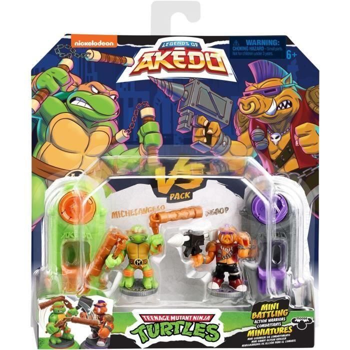 Figuras Miguel Ángel vs Bebop - Akedo - Moose Toys 3 Figuras Miguel Ángel vs Bebop - Akedo - Moose Toys 3