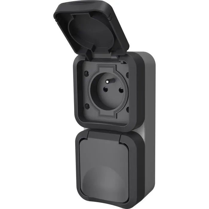 QUARX Toma Doble Aqua Pro Exterior Vertical IP55 250V 16A 4