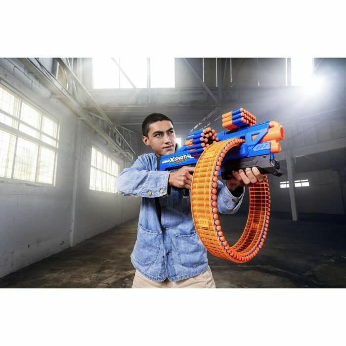 Zuru ZUR1714432311023 XSHOT Insanity Mad Mega Barrel - Blaster Giratorio con Cañón de 72 Dardos y Alcance de 27 Metros 3
