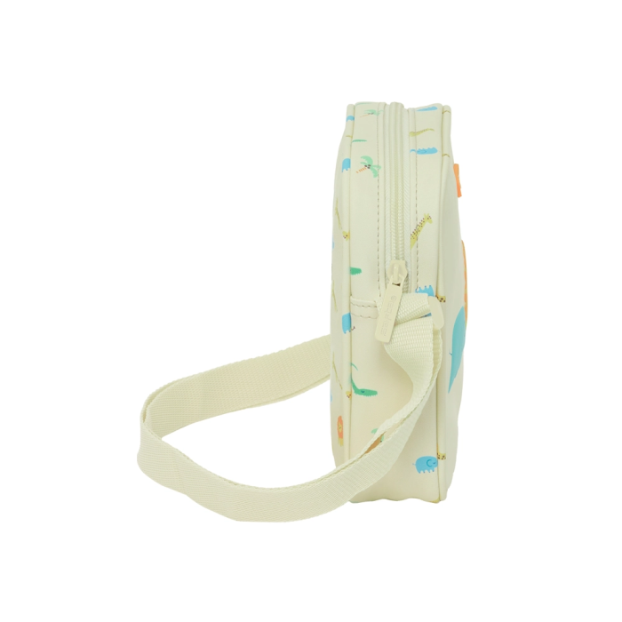 Bolso Bandolera Safta Selva Beige 16 x 18 x 4 cm 2