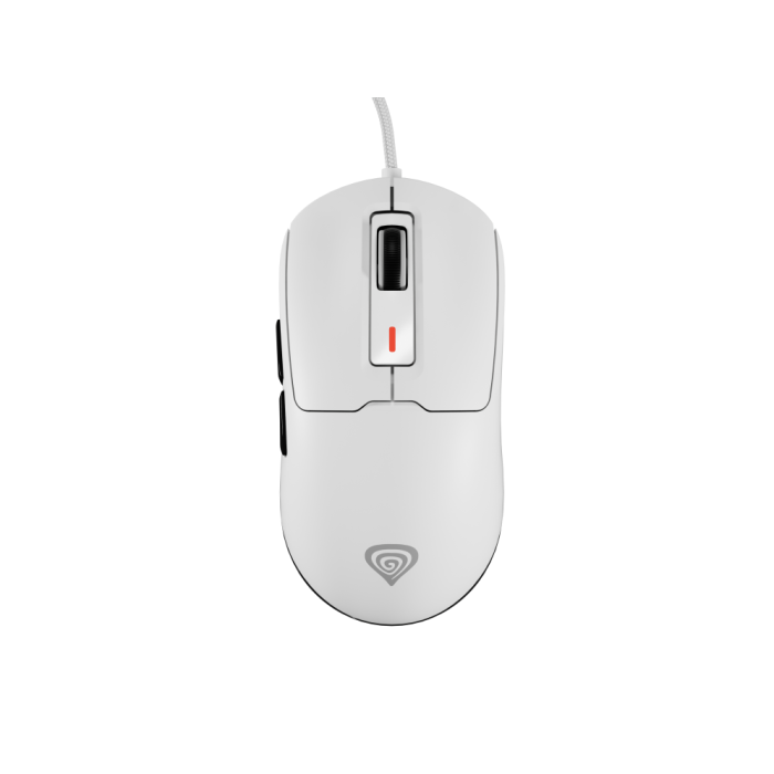 GENESIS Krypton 660 Ratón Gaming Óptico Ambidextro 12000 DPI, Ultraligero 49g, Cable USB Paracord, Huano Purple 90M Clicks, Blanco