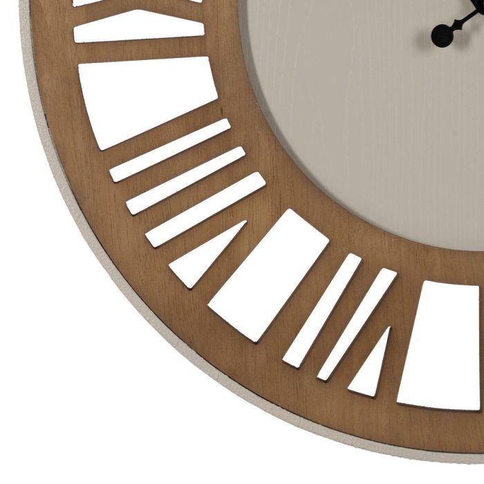 Reloj de Pared Natural Hierro Madera MDF 68,5 x 4 x 68,5 cm 4