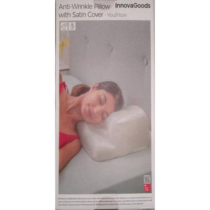 Almohada Cervical Antiarrugas con Funda de Satén Youthlow InnovaGoods 1 Almohada Cervical Antiarrugas con Funda de Satén Youthlow InnovaGoods 1