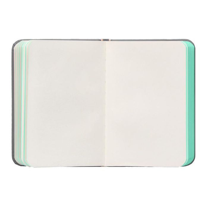 Cuaderno Con Gomilla Antartik Notes Tapa Dura A7 Hojas Lisas Gris Y Turquesa 80 Hojas 80 gr Fsc 7