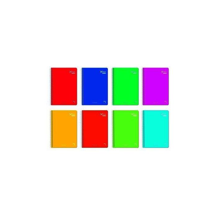 Pacsa Cuaderno Xtra 80H 4º 60 gr Pauta 2,5 cm Tapa Dura Pack 5 Ud Colores Surtidos Pacsa Cuaderno Xtra 80H 4º 60 gr Pauta 2,5 cm Tapa Dura Pack 5 Ud Colores Surtidos