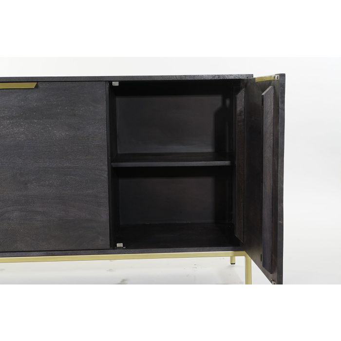 DKD Home Decor Buffet Moderno Negro Dorado 41 x 77 x 145 cm 4