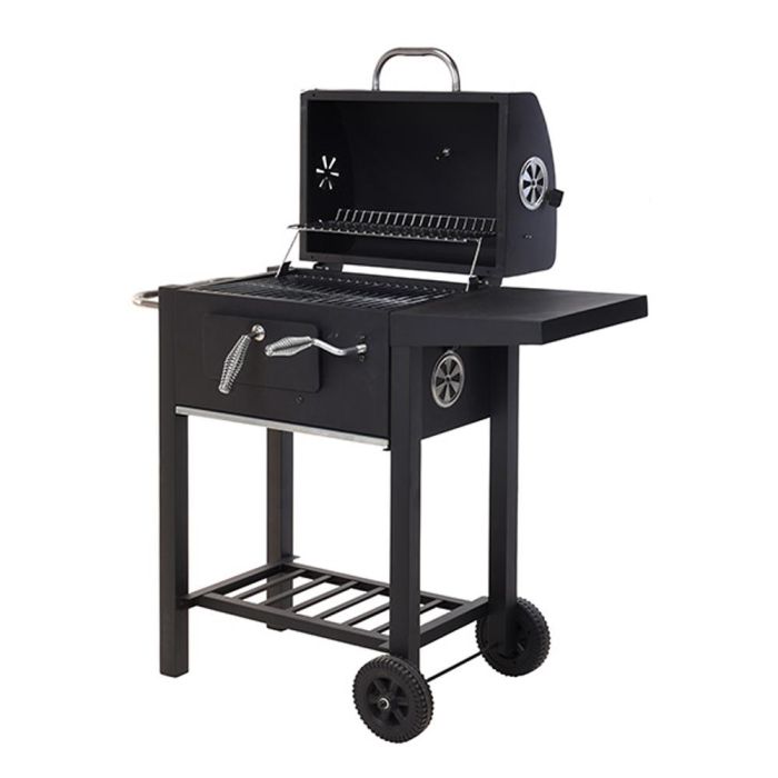 Vaggan Barbacoa de Carbón con Tapa, Parrilla de Acero Inoxidable, 48.5x36x96cm, Negro 1 Vaggan Barbacoa de Carbón con Tapa, Parrilla de Acero Inoxidable, 48.5x36x96cm, Negro 1