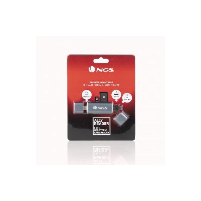 Lector de Tarjetas Externo NGS ALLY READER/ USB 2.0/ USB Tipo-C / Micro USB 4 Lector de Tarjetas Externo NGS ALLY READER/ USB 2.0/ USB Tipo-C / Micro USB 4