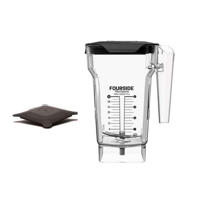BLENDTEC - 40-609-62 - Jarra FOURSIDE de 1 litro con tapa plana dura para batidora profesional Blendtec