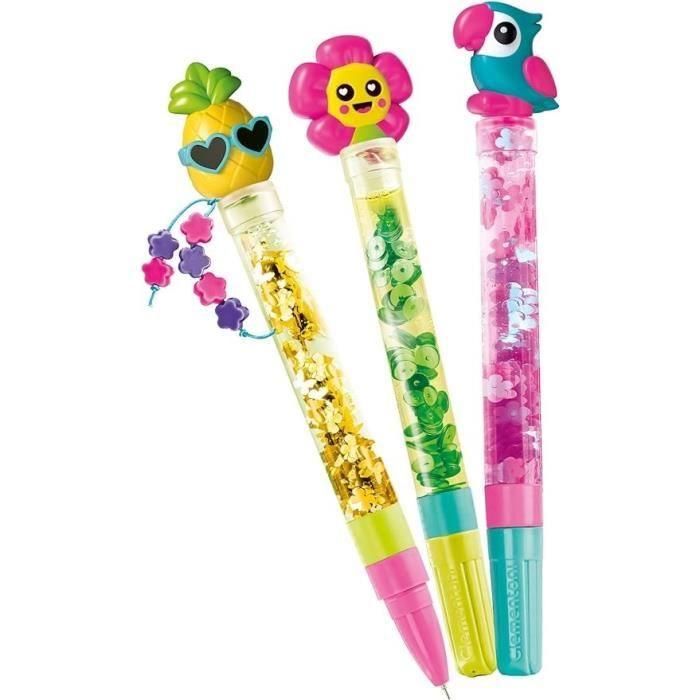 Clementoni - Crea tus bolígrafos - Mini taller de bolígrafos - Tema tropical - 3 para crear - A partir de 6 años 1 Clementoni - Crea tus bolígrafos - Mini taller de bolígrafos - Tema tropical - 3 para crear - A partir de 6 años 1