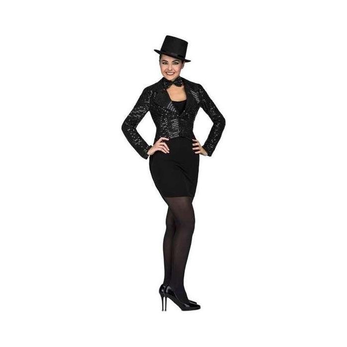 Disfraz chaqué show woman negro talla m-l Disfraz chaqué show woman negro talla m-l
