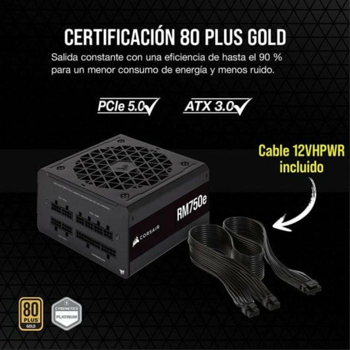 Fuente de Alimentación Corsair RM750e Modular 750 W 110 W 80 Plus Gold 5