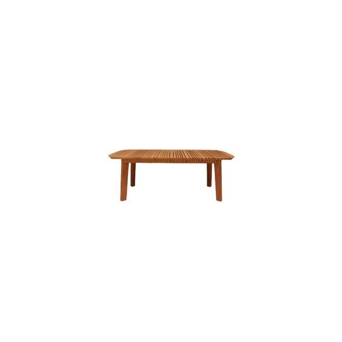 DKD Home Decor Mesa Comedor Rectangular Alpino, Fabricada en Madera de Teca con Dimensiones: Largo 90 cm x Ancho 200 cm x Alto 74 cm