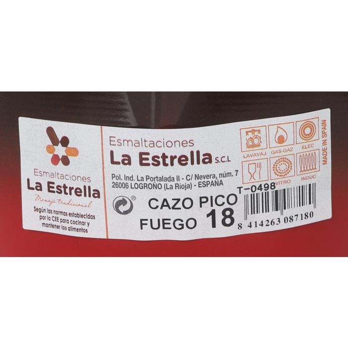 La Estrella Cazo Pico 18 cm - 2.2 L Colección Fuego (6 Unidades)