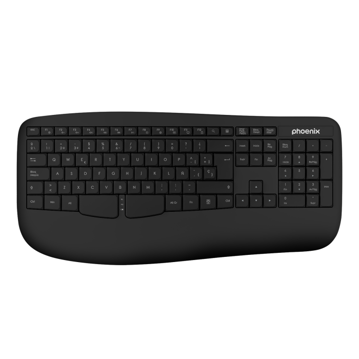 Teclado Inalámbrico Phoenix K201 Negro Qwerty Español Teclado Inalámbrico Phoenix K201 Negro Qwerty Español
