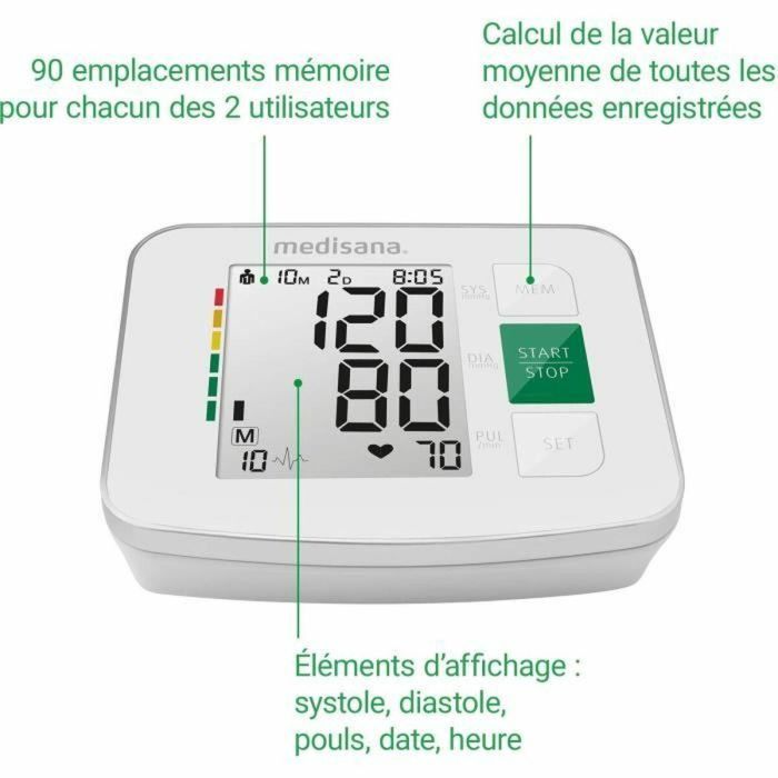 Medisana BU 512 Tensiómetro Blanco 19 Medisana BU 512 Tensiómetro Blanco 19