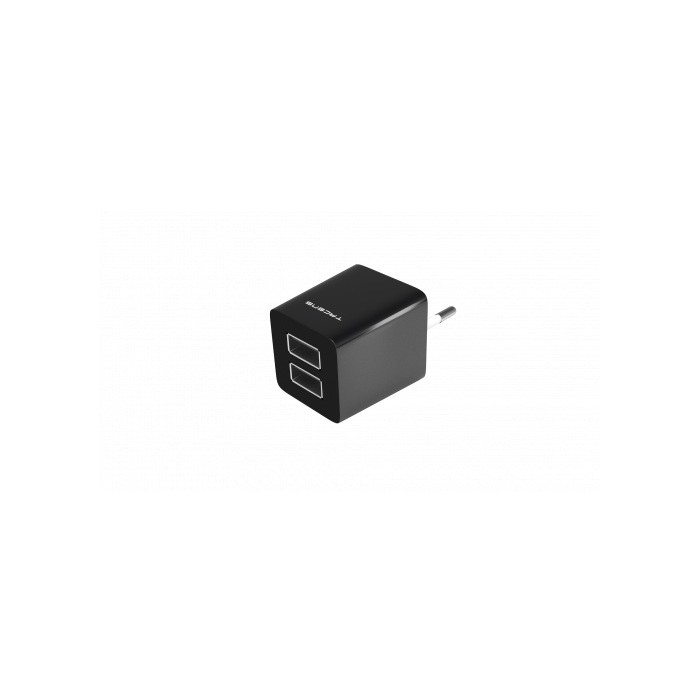 Tacens AUSB1 Cargador USB, 2 Puertos 2.1A Carga Rápida, Diseño Compacto Negro/Blanco 0 Tacens AUSB1 Cargador USB, 2 Puertos 2.1A Carga Rápida, Diseño Compacto Negro/Blanco 0
